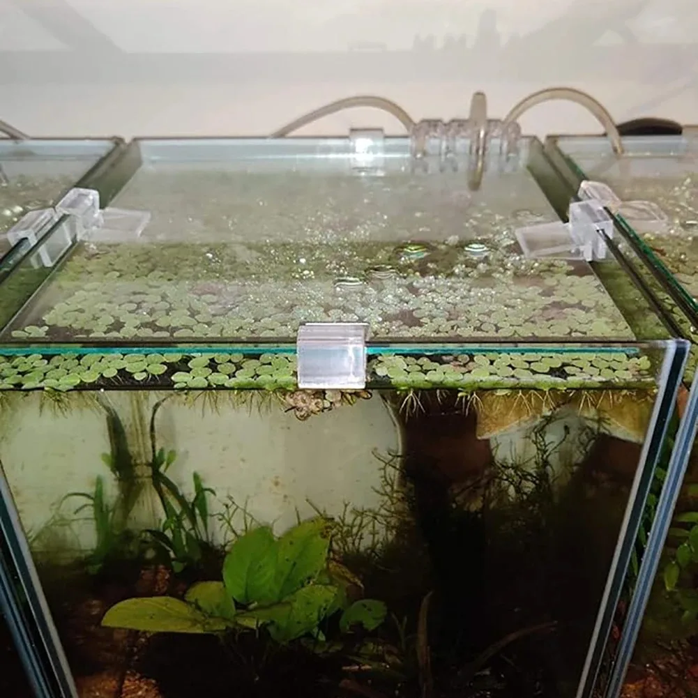 Soporte clip transparente para acuario – Fija la tapa del tanque - imagen 3