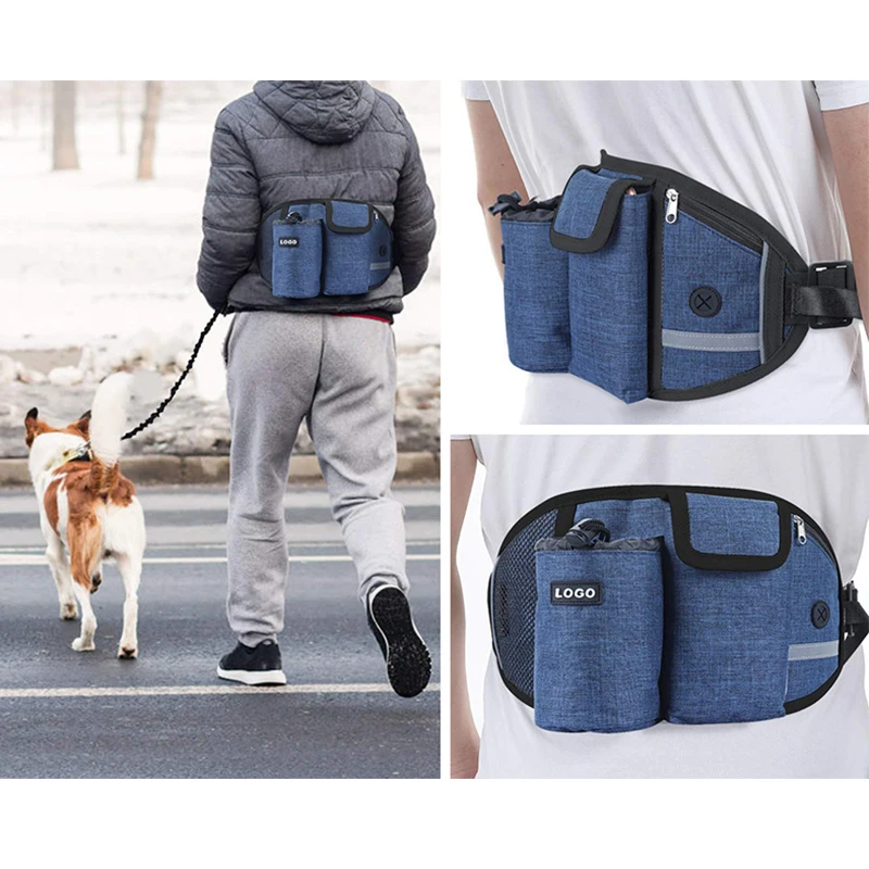 Dog Training Waist Bag Treat Bag Hands-free Sports Multifunction Outdoor Walk Outdoor Walk Dog Leash Reflective Waterproof Nylon - imagen 4