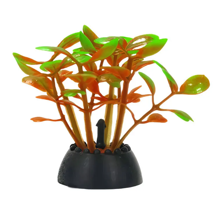 Decoración de plantas de acuario de plástico artificial, adorno de paisaje de algas marinas verdes para pecera, vegetación de plástico para hábitat de reptiles - imagen 2