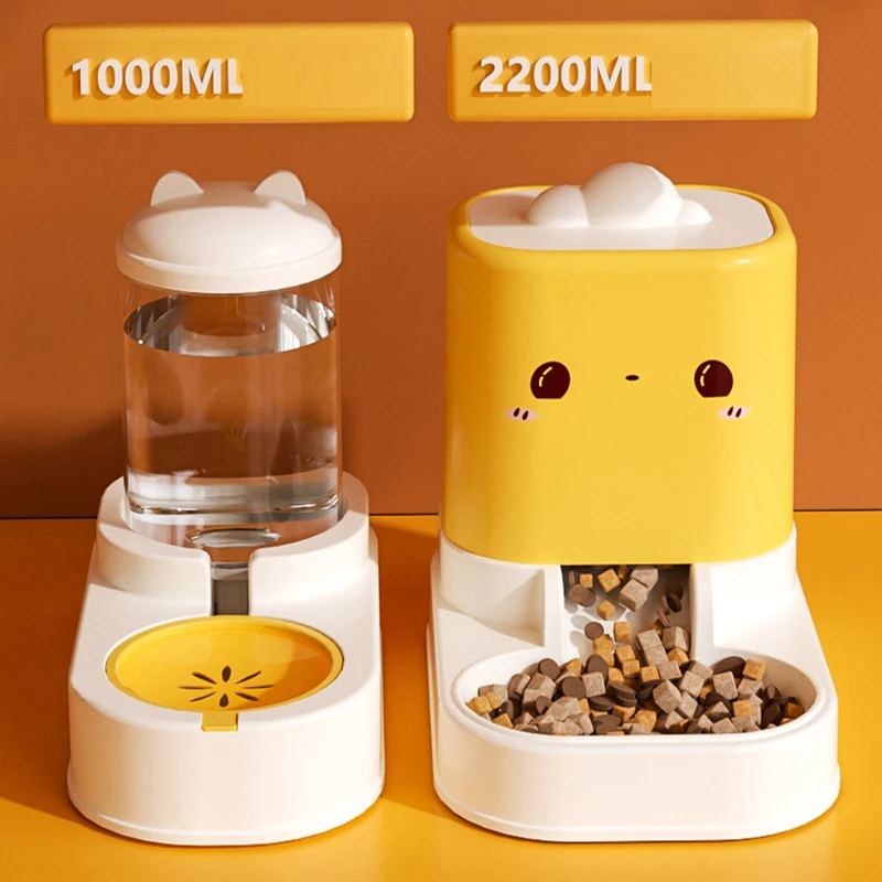 Comedero automático para perros y gatos, dispensador de agua para gatos de gran capacidad, cuencos de comida antideslizantes para mascotas, accesorios para perros pequeños y gatos - imagen 2