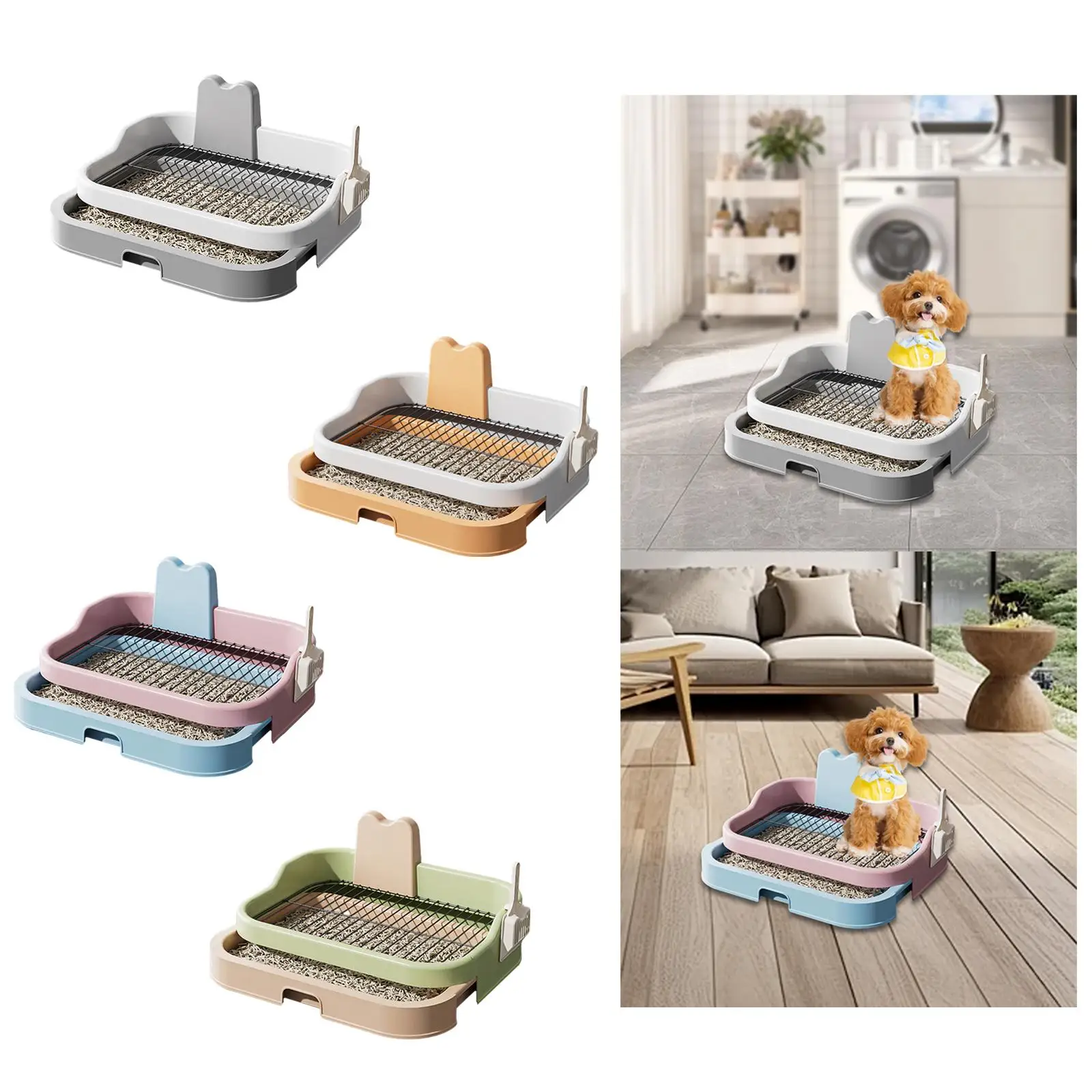 Dog Toilet Dog Litter Box for Small to Medium Dogs Mesh Grid Dog Potty Tray