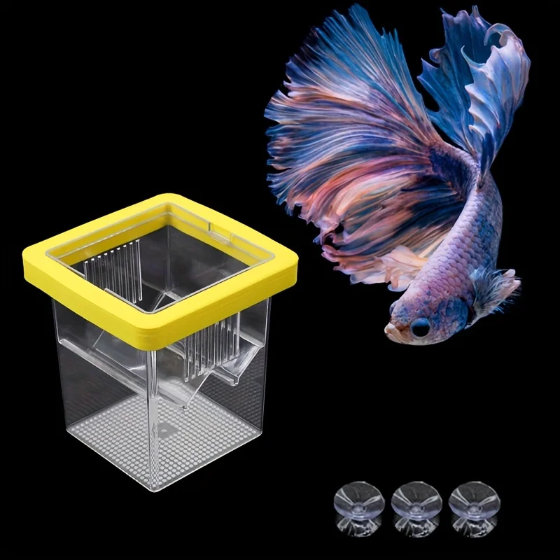 Caja de aislamiento multifuncional para cría de peces, acuario de peces, cría de acuario de alta claridad, incubadora para incubar Doble Guppies