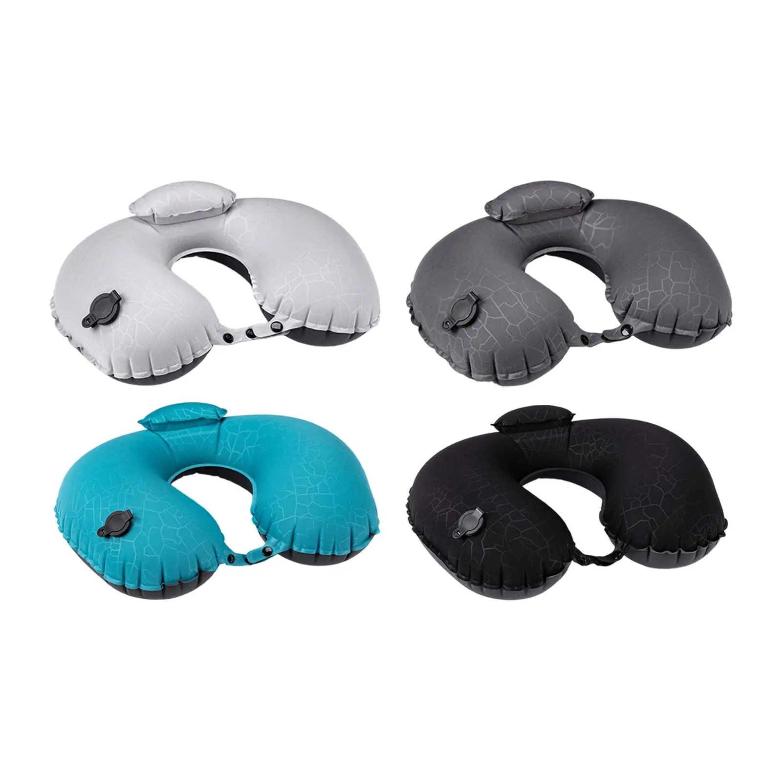 Almohada inflable para acampar, almohada de viaje multiusos compacta y cómoda en forma de U - imagen 2
