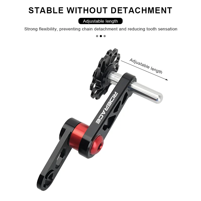Tensor de cadena para bicicleta – Desviador trasero aluminio y guía - imagen 3