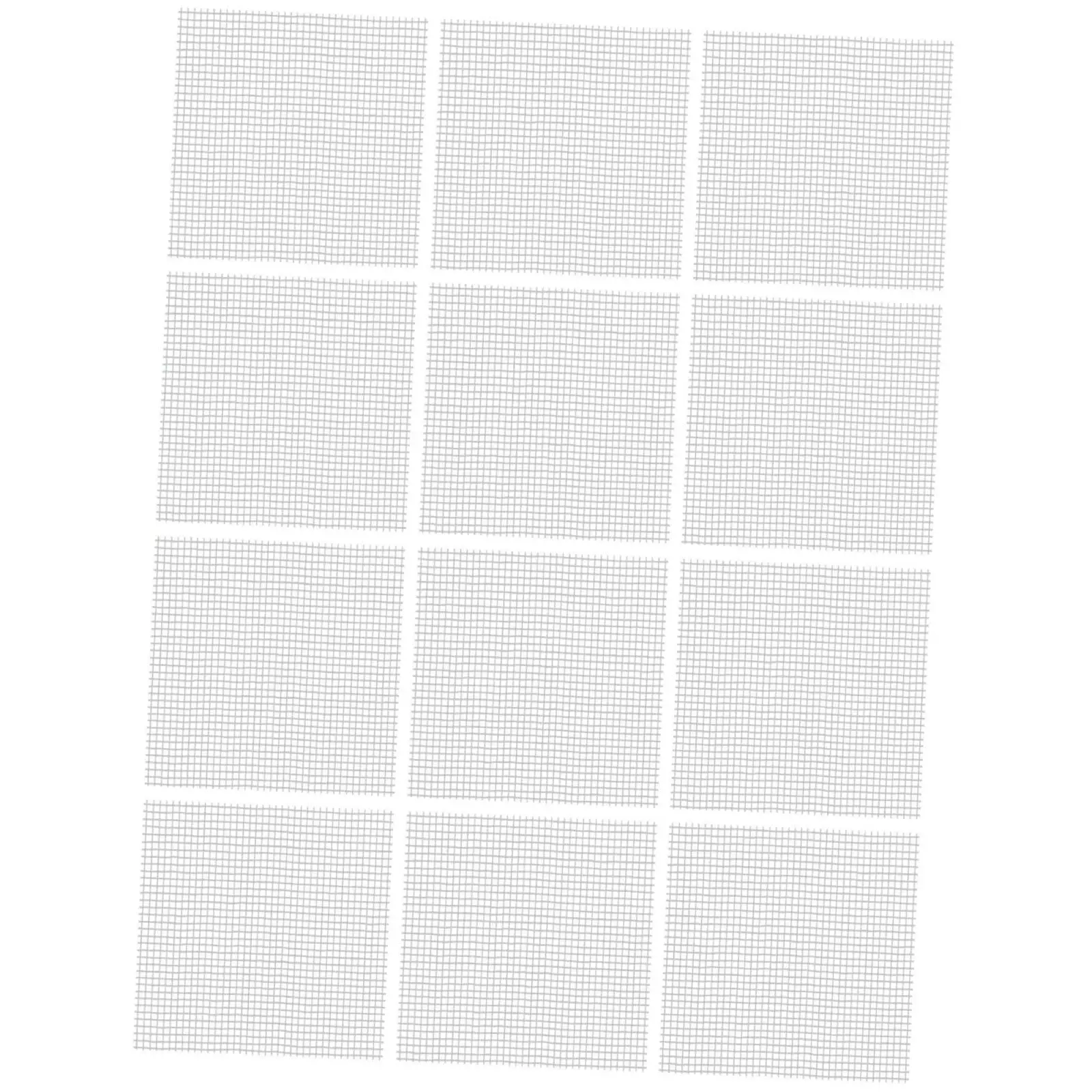 Rejilla de mosaico de malla de 12 piezas, hoja de respaldo de malla impermeable, rejilla de instalación de azulejos de hoja de malla de fibra de vidrio,