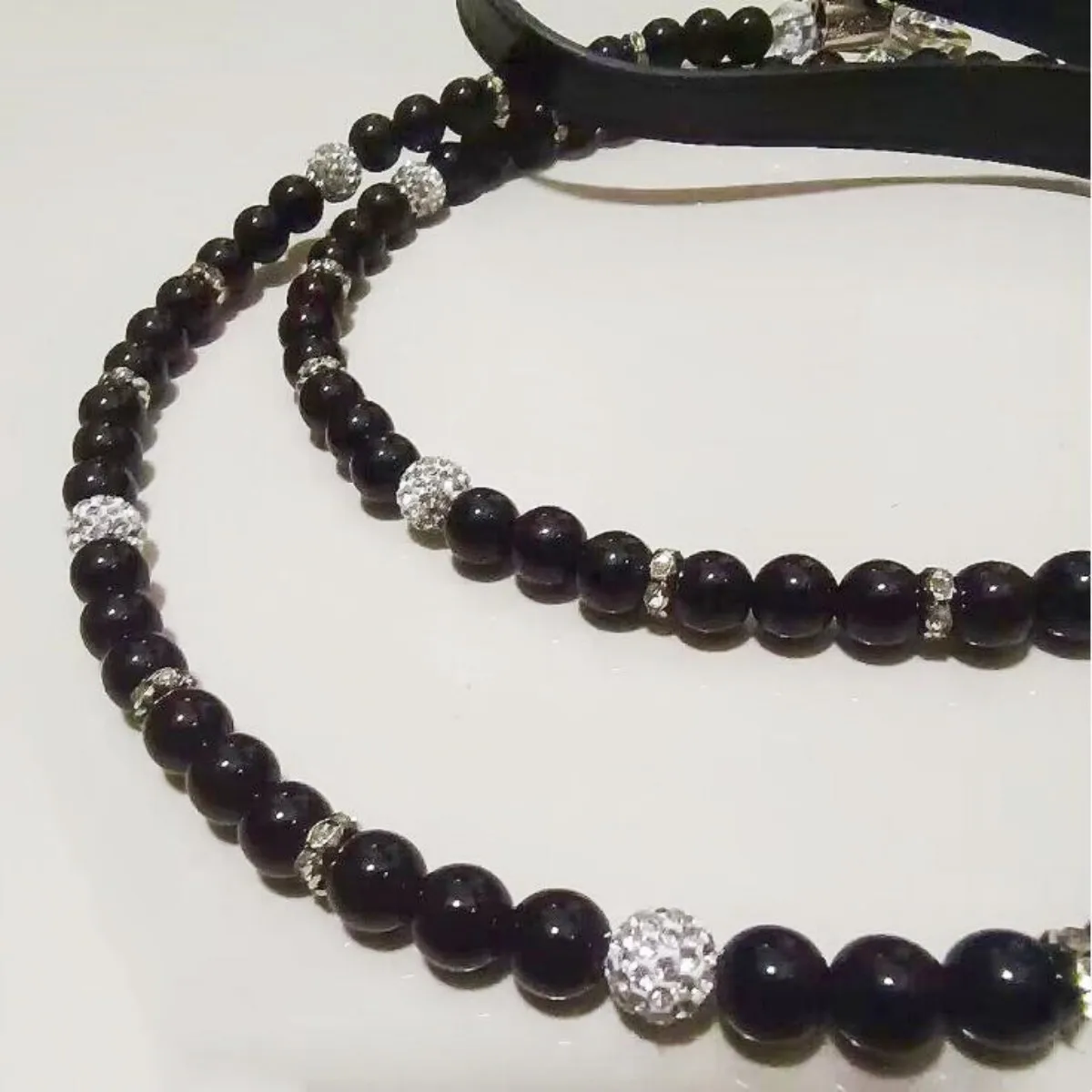 Correa de perlas para mascotas, perlas para perros y gatos, correa con joyas de diamantes, correa de boda, correas para caminar y trotar, correas para perros pequeños y medianos - imagen 2