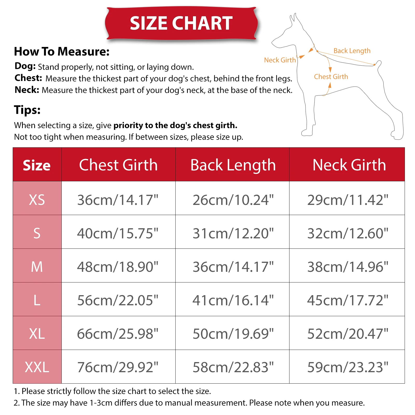 Ropa invierno - Tallas disponibles