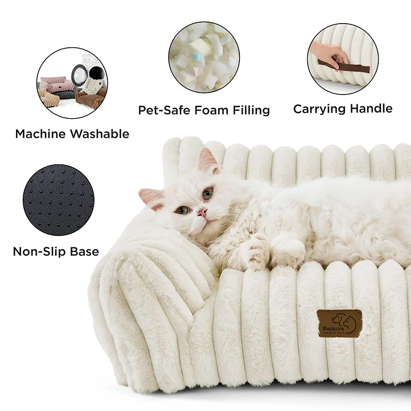 Cats Bed Pet Products for Winter Supplies Warm Puppy Bed Accessories Dog Mat Goods House Beds Houses and Habitats Cushions Thing - imagen 4