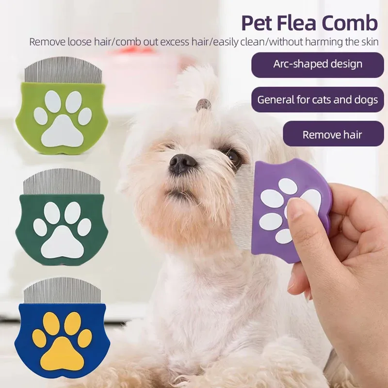 Peine antipulgas para perros y gatos - Desenredante curvo