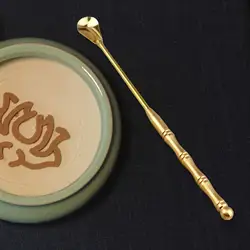 Cuchara de incienso de cobre, equipo de incienso con mango largo profesional para quemador de incienso para festivales de meditación, sala de fiestas