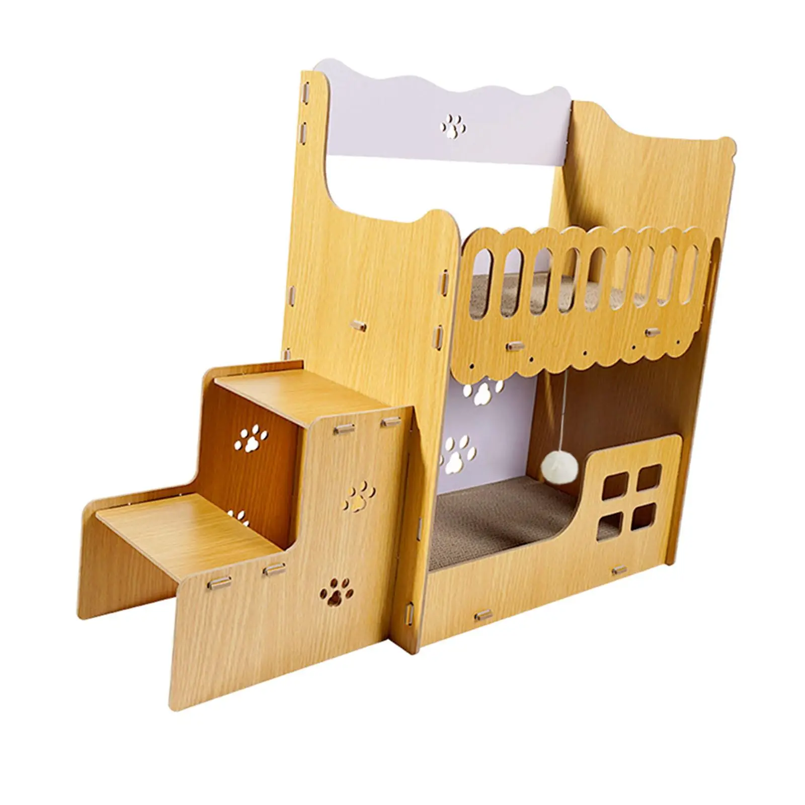 Cat Scratcher Hideout Double Layer Vertical Cat House for Small Animals