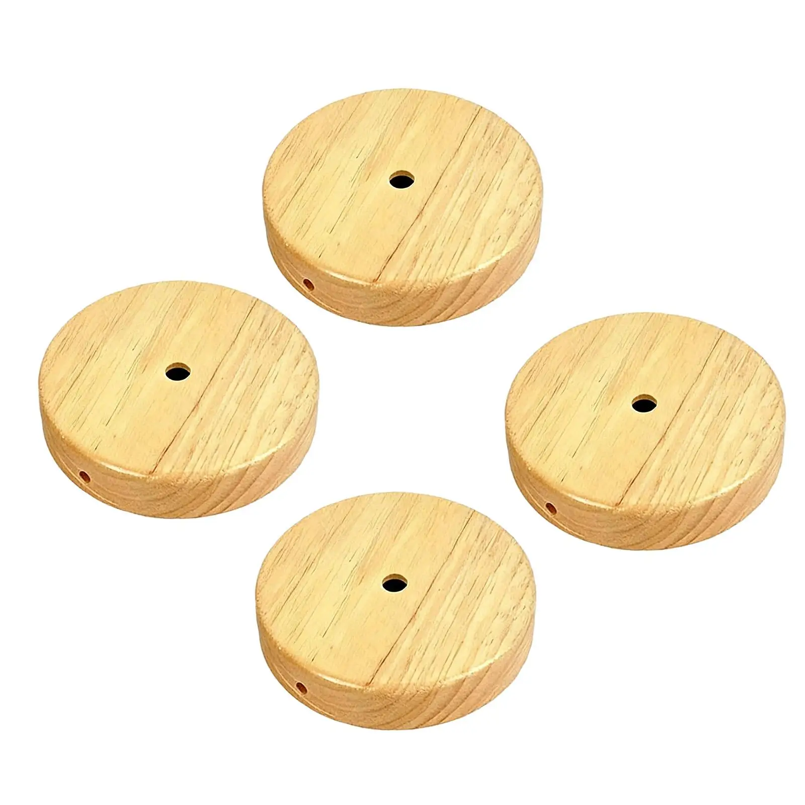 Cubiertas lisas redondas de madera repuesto para lámparas colgantes - imagen 3