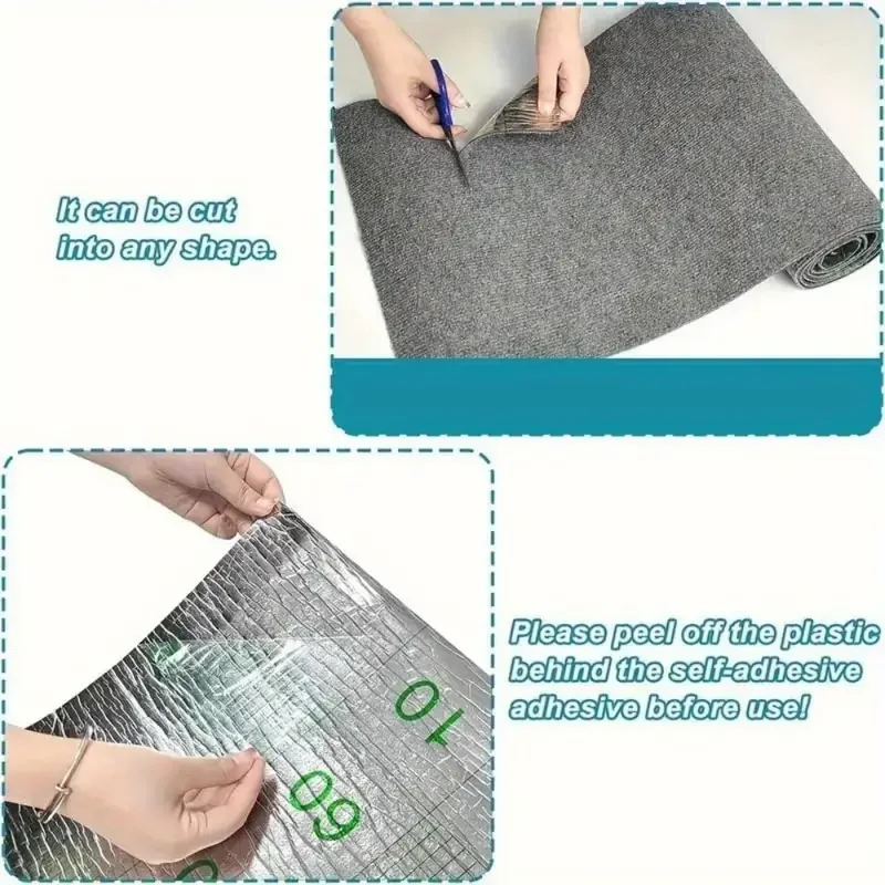 NONOR-alfombrilla de rascado para gatos, alfombra recortable autoadhesiva, poste de rascado para gatos, protección de muebles de sofá antiarañazos - imagen 3