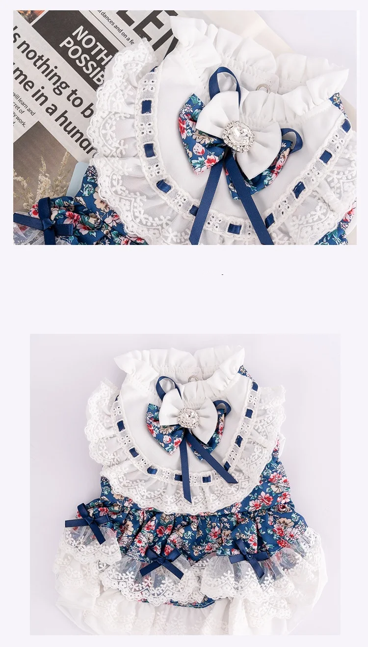 Vestidos de princesa para perros pequeños, vestido de princesa para perros, vestido de boda para mascotas, ropa Formal para fiesta de cumpleaños para cachorros, vestido de tul para perros - imagen 5