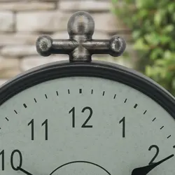 Reloj exterior impermeable para jardín: lectura fácil, perros y gatos