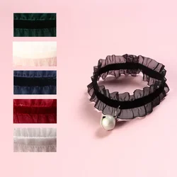 Collar lazo de terciopelo con cascabel para gatos y perros pequeños