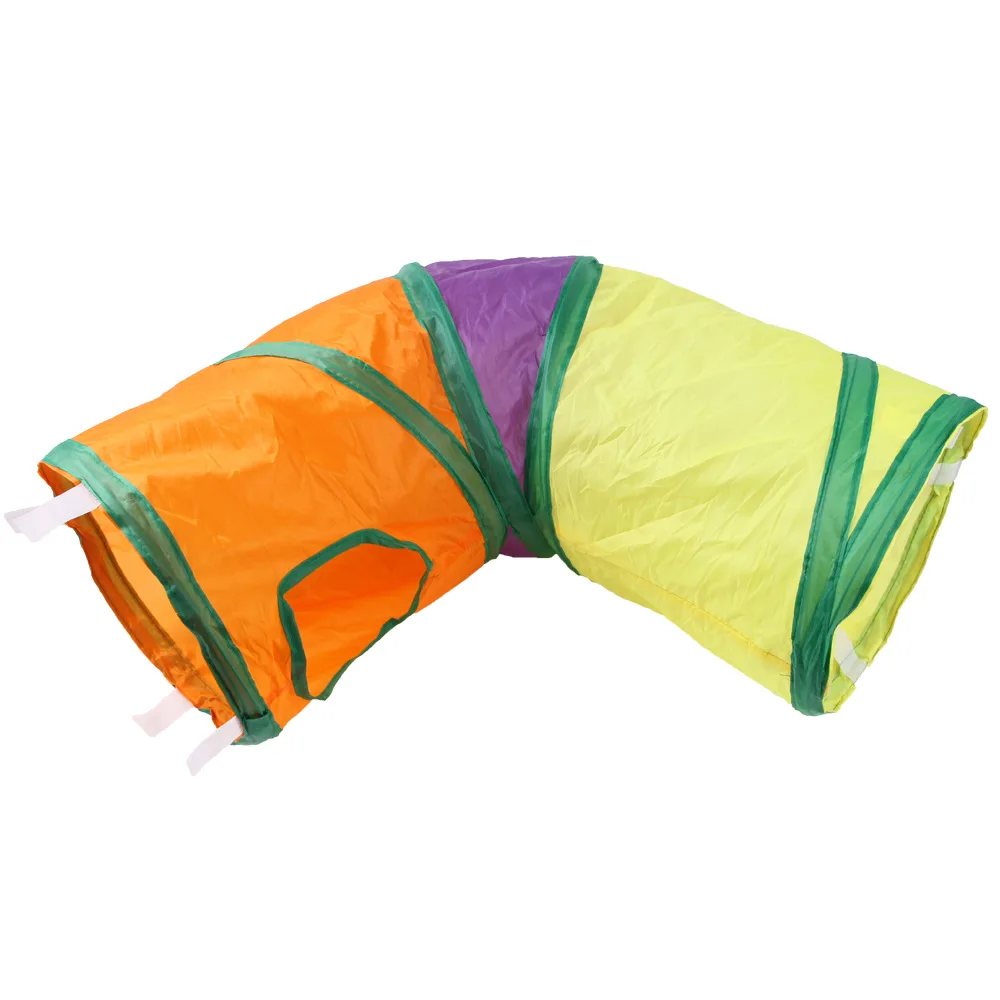 Túneles plegables divertidos para gatos, juguetes interactivos de entrenamiento para mascotas, tubo empalmado para cachorros y gatitos, suministros para mascotas - imagen 3