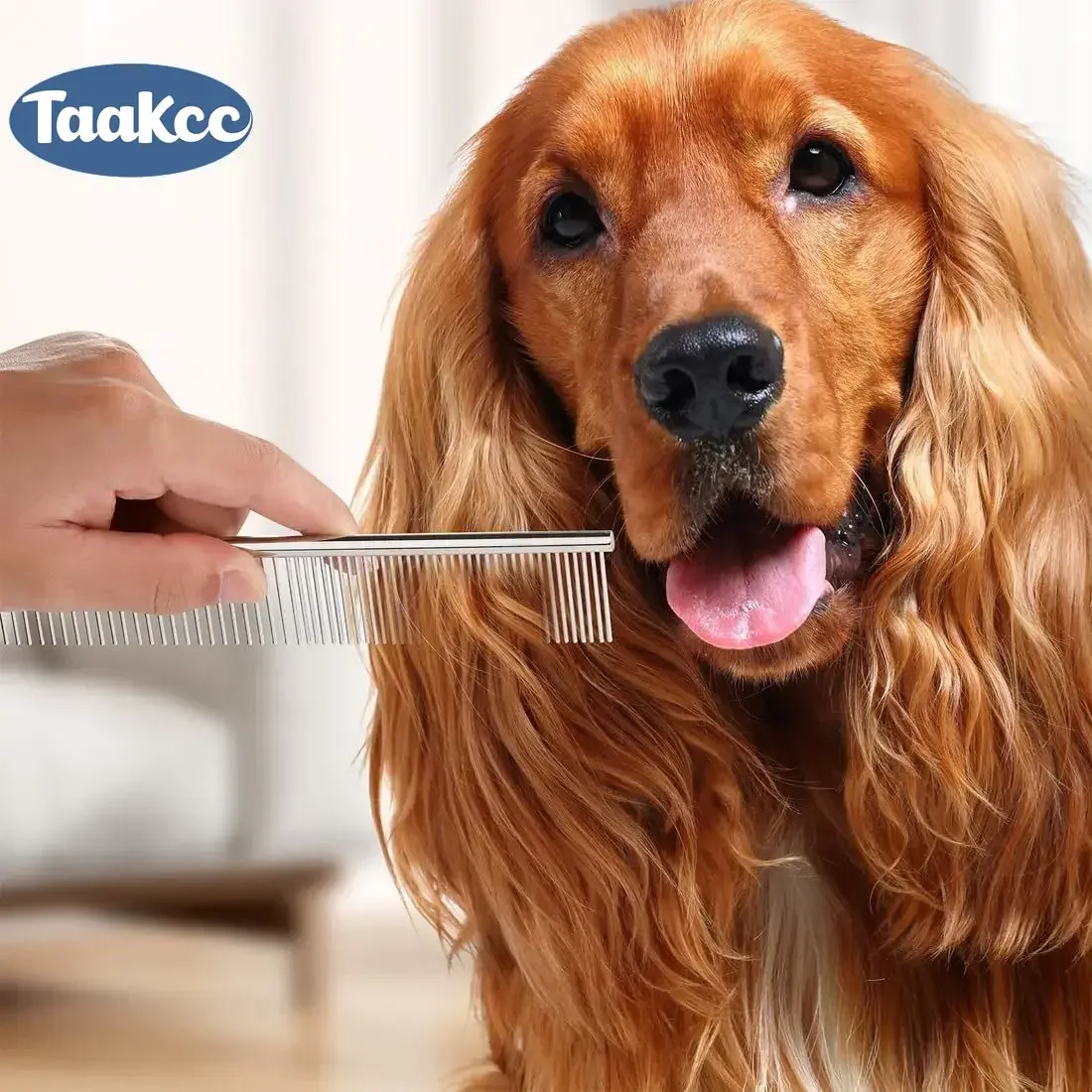 1 Juego de peine rastrillo de piel, herramienta de cepillo para desmastar mascotas, perro con cuchillas largas de seguridad para desenredar mate y peine para gatos, capa interior anudada - imagen 5