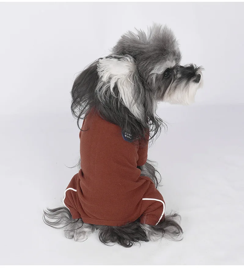 Capa base de cuello alto para perro, mono suave de invierno de 4 patas, mono cálido para perro con piernas, camiseta para perro, ropa para cachorros para clima frío - imagen 5