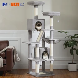 Árbol para gatos de interior varios niveles postes rascar perchas