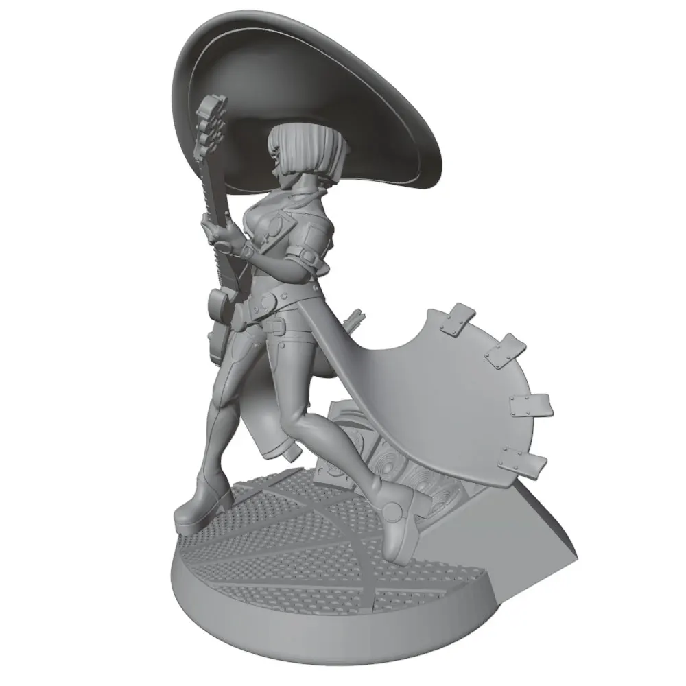 Figura Rock Witch anime 1/24 - Coleccionable sin montar - imagen 3