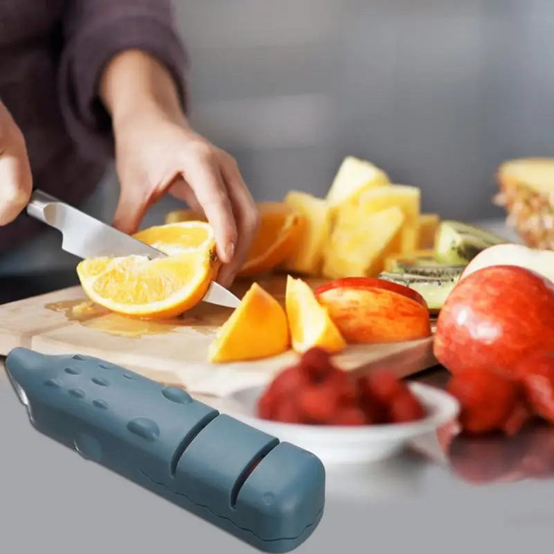 Afilador de cuchillos profesional, Base antideslizante de Chef con afilador de cuchillos, molienda gruesa y fina para Cocina - imagen 5
