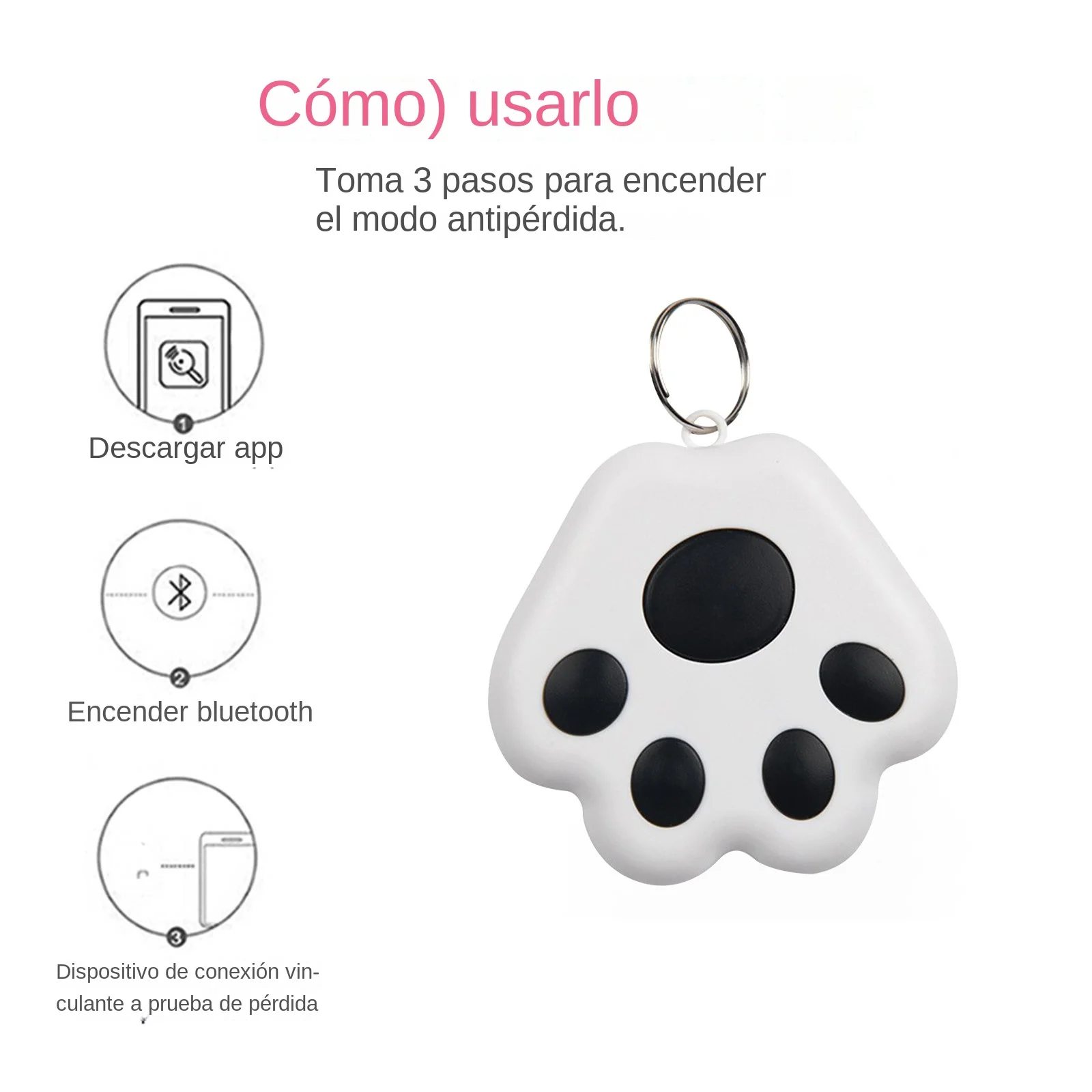 Rastreador Mini GPS Bluetooth 5,0, dispositivo antipérdida, bolsa para mascotas y niños, seguimiento de billetera para IOS/Android, localizador inteligente, accesorios - imagen 3