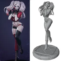 Figura decorativa anime 3D impresa en gris, sin montar ni pintar