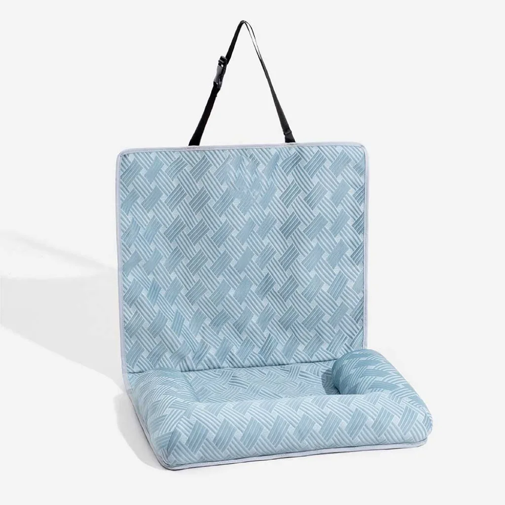 Estera para mascotas para coche, estera para asiento de seguridad para coche, cama para mascotas con autorrefrigeración de verano, estera para coche fresca de verano, estera para mascotas desmontable y lavable, azul - imagen 4