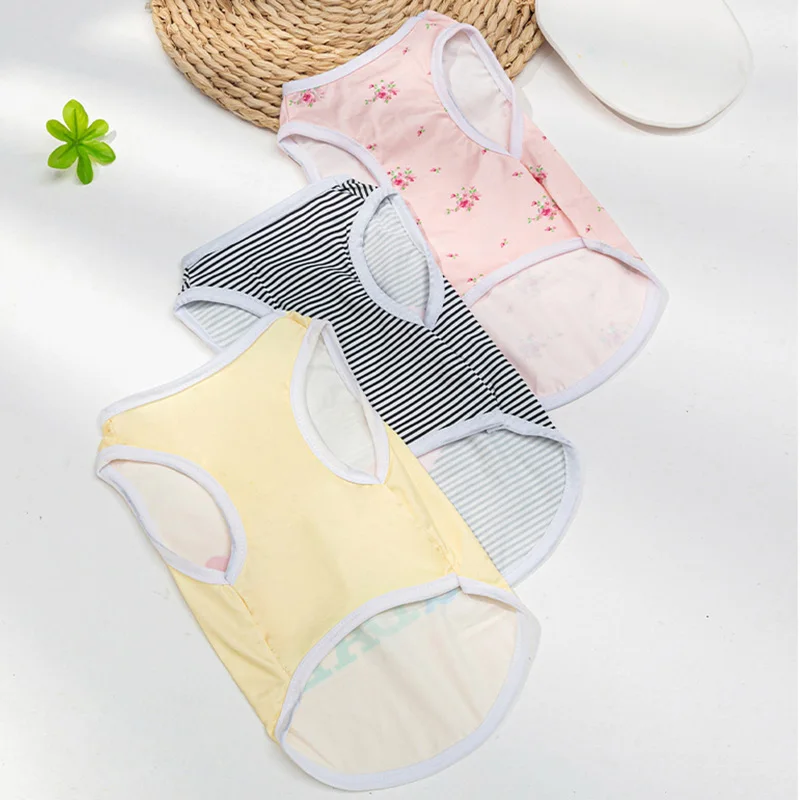 Ropa de verano para perro, chaleco estampado transpirable para cachorros y gatos, camisas deportivas de secado rápido para Chihuahua y Pug, disfraz para mascotas - imagen 2