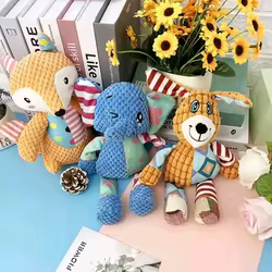 Juguete de peluche para perros con sonido – elefante, conejo y zorro