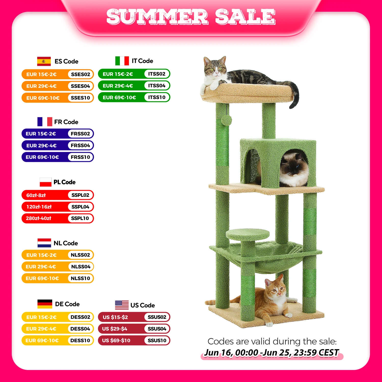 Árbol para gatos de interior, torre para gatos de 5 niveles para gatos grandes con marco de metal, hamaca grande para gatos con percha superior grande - imagen 5