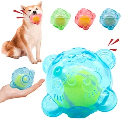 Juguete masticar sonoro de goma resistente para perros – Oso dental