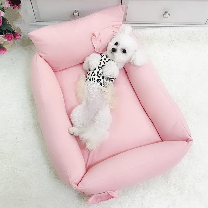 Sofá cama para mascotas, cama para perros y gatos pequeños y medianos, cama para cachorros con funda lavable extraíble, cama para perros de refuerzo, fondo antideslizante - imagen 2