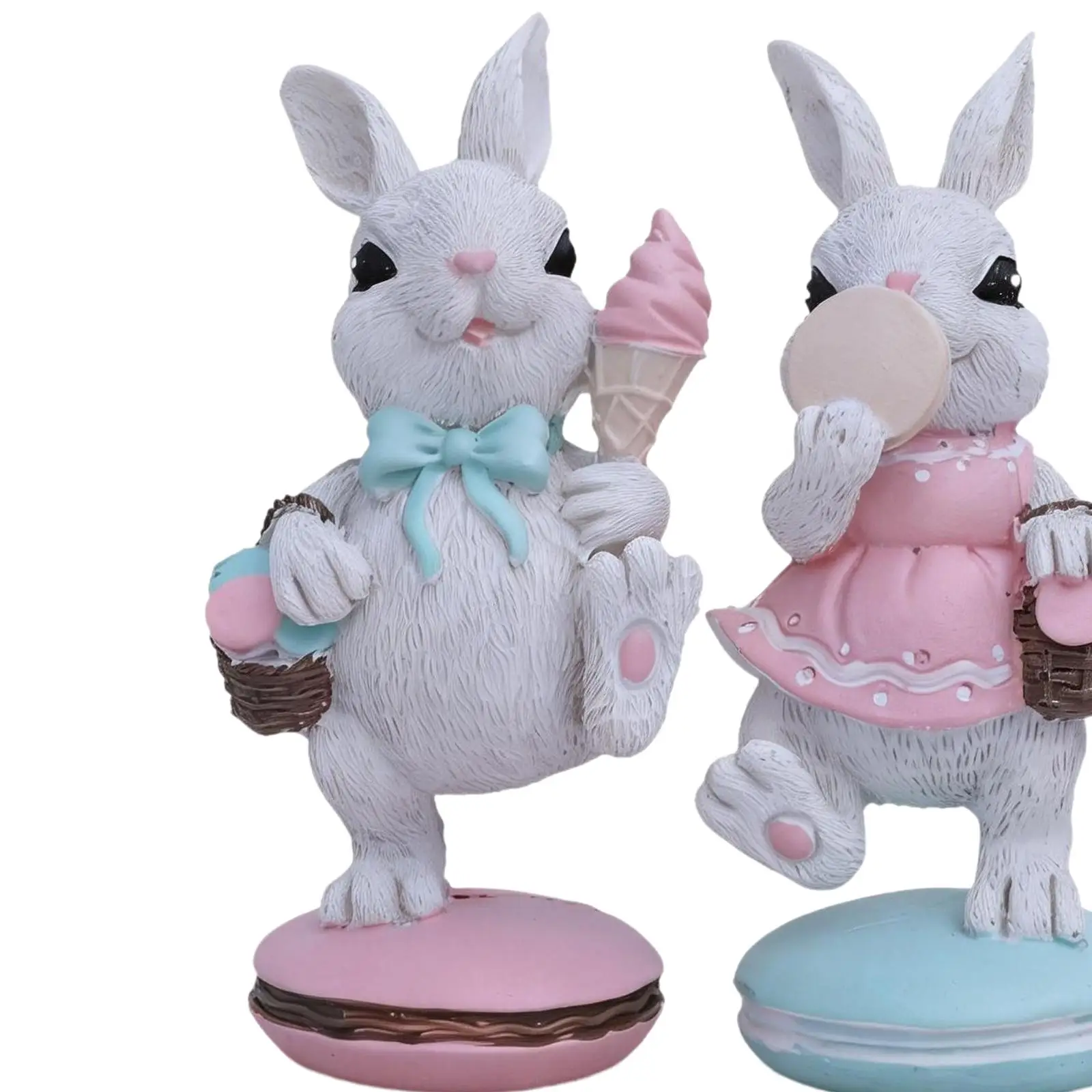 Figura conejo Pascua pintada a mano – Decoración de hogar creativa - imagen 5