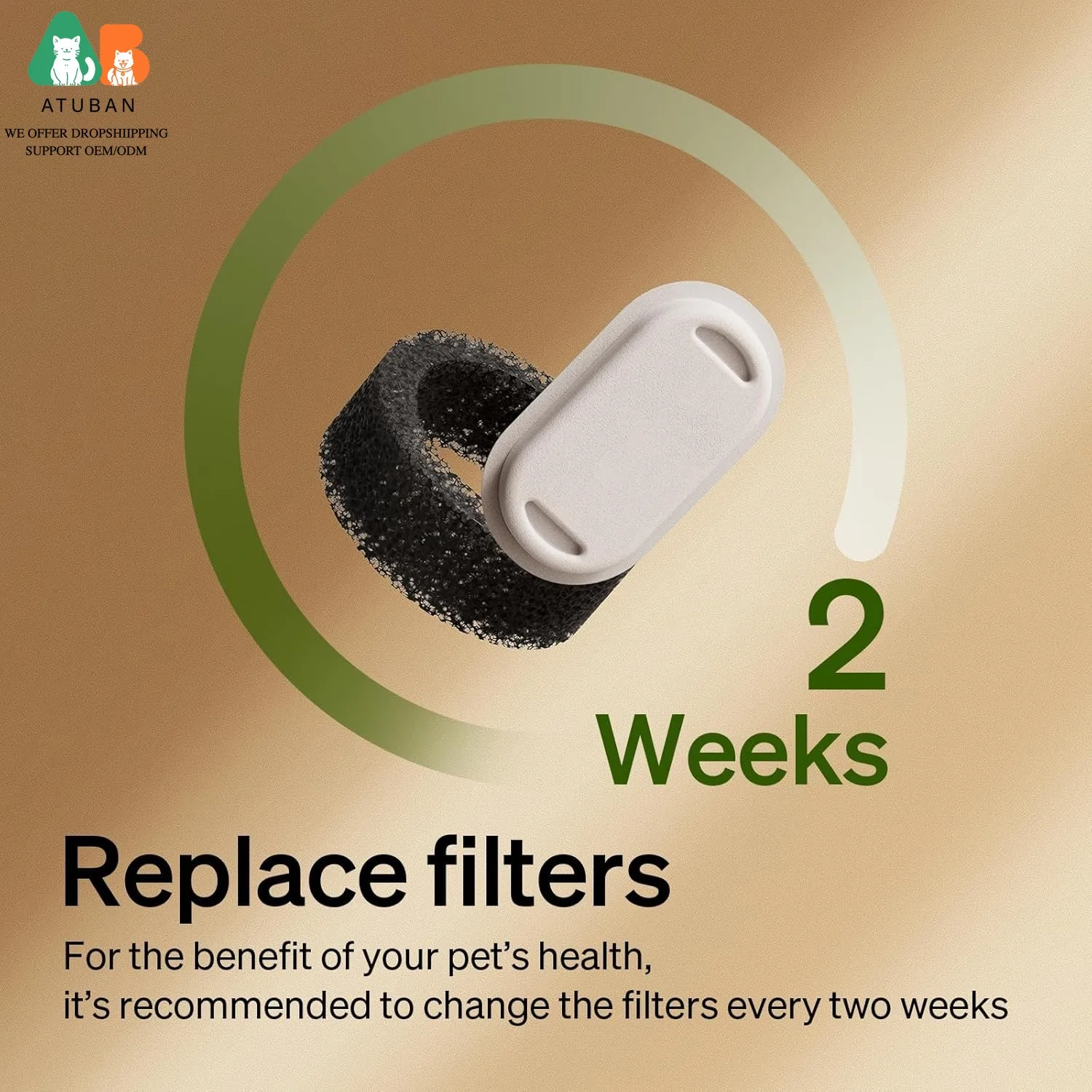 Filtros de repuesto para fuente de agua gato acero inoxidable duraderos - imagen 3