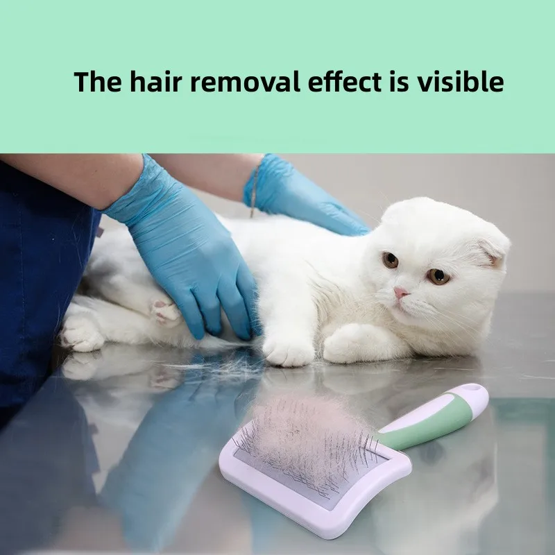 Cepillo para gatos, rebanador de autolimpieza, cepillo para perros, elimina alfombrillas de pelo suelto, peine en enredos, herramienta de aseo suave para perros y cachorros, accesorios para gatos - imagen 3