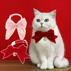 Collar para gatos de terciopelo con lazo - cómodo y decorativo