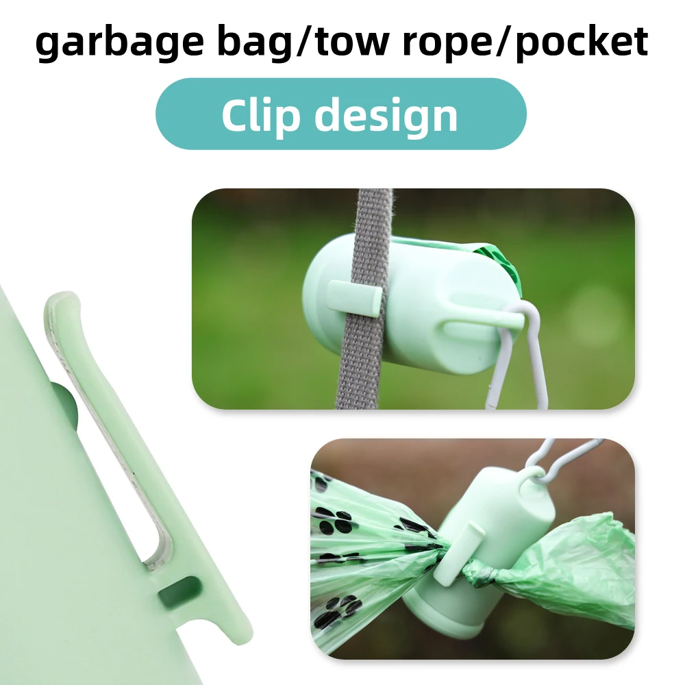 Soporte portátil para bolsa de caca de perro para perros pequeños y grandes, dispensador de bolsas para gatos al aire libre, caja de almacenamiento, suministros de limpieza para mascotas Chihuahua - imagen 5