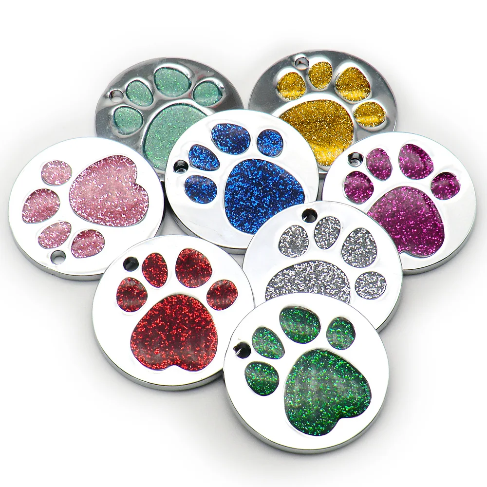 Placa de identificación 20 piezas para perro, placa redonda de aleación de gato, personalizada, láser - imagen 3