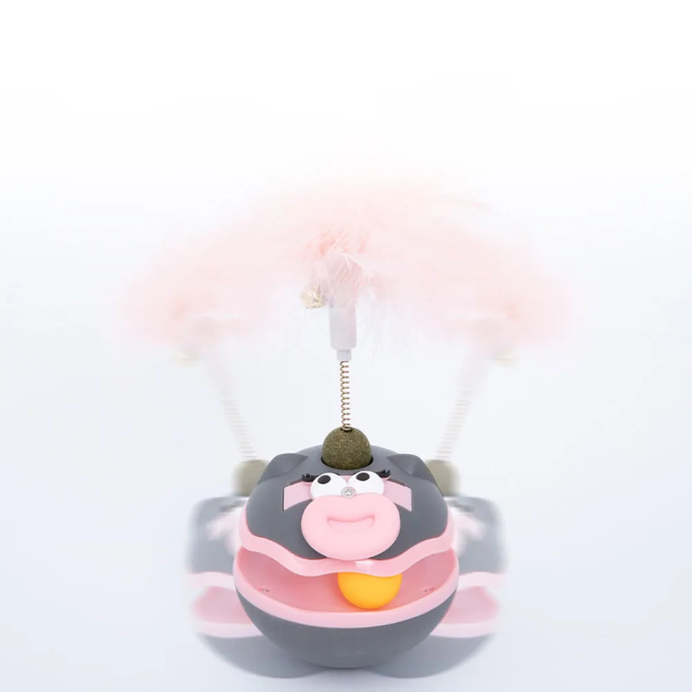 Juguete de rompecabezas para gatos: tocadiscos y varita de juguete interactivo para aliviar el aburrimiento para gatos de interior, - imagen 2