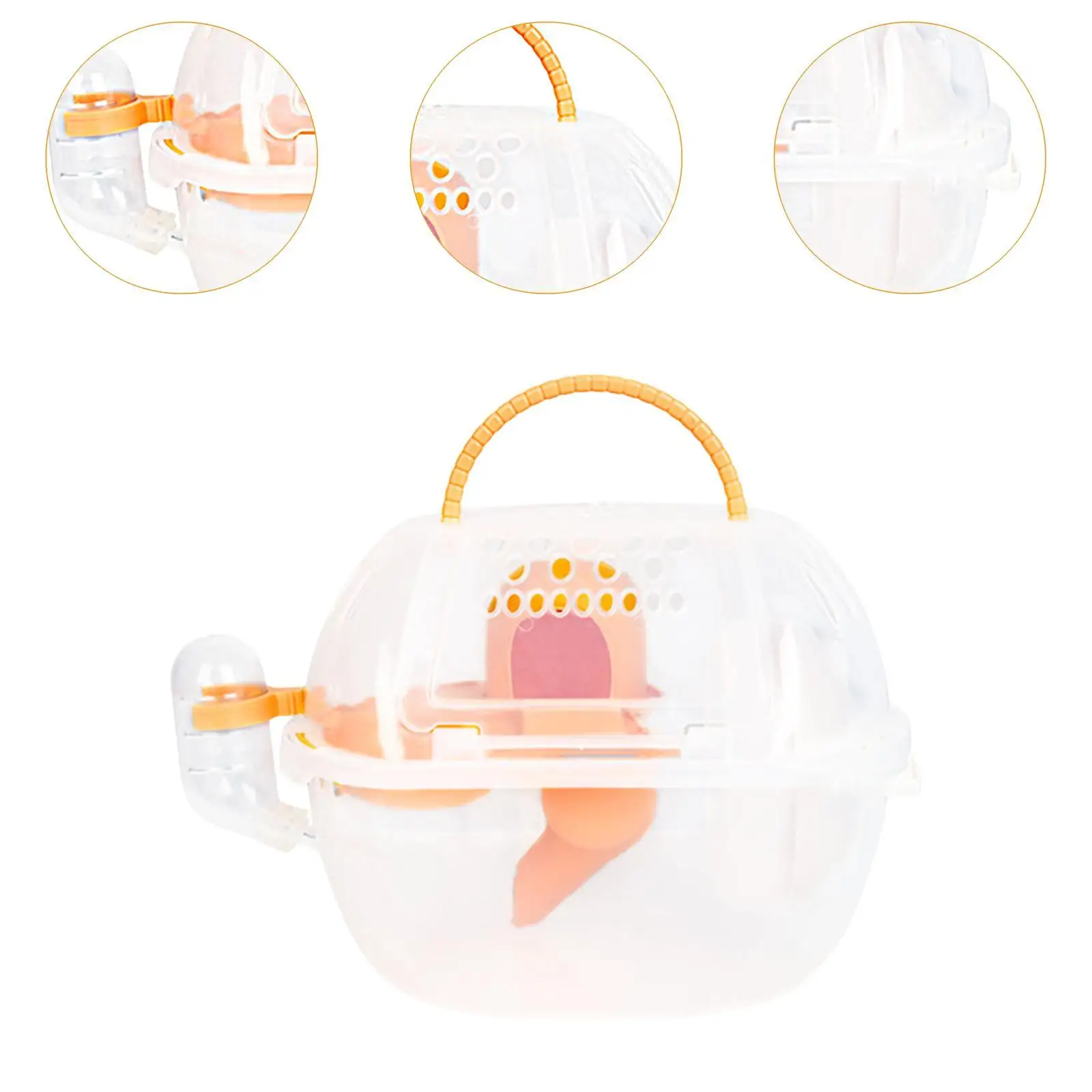 Hamster Carrier Cage Clear Small Animal Carry Case for Ferrets Squirrel Mice