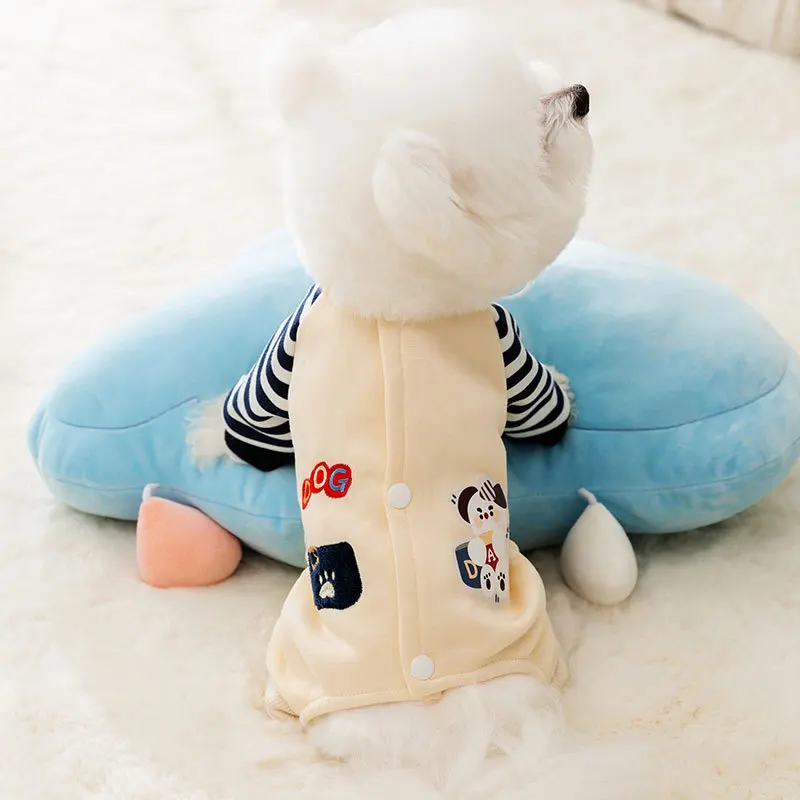 Sudadera con capucha de cuatro patas para mascotas, mono para mascotas, gato de peluche, Schnauzer, abrigo para perros pequeños, ropa para cachorros, otoño e invierno