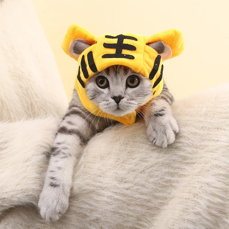 Sombrero divertido para mascotas, disfraz de Cosplay de Navidad, sombrero cálido, gorro suave para cachorro y gato - imagen 2