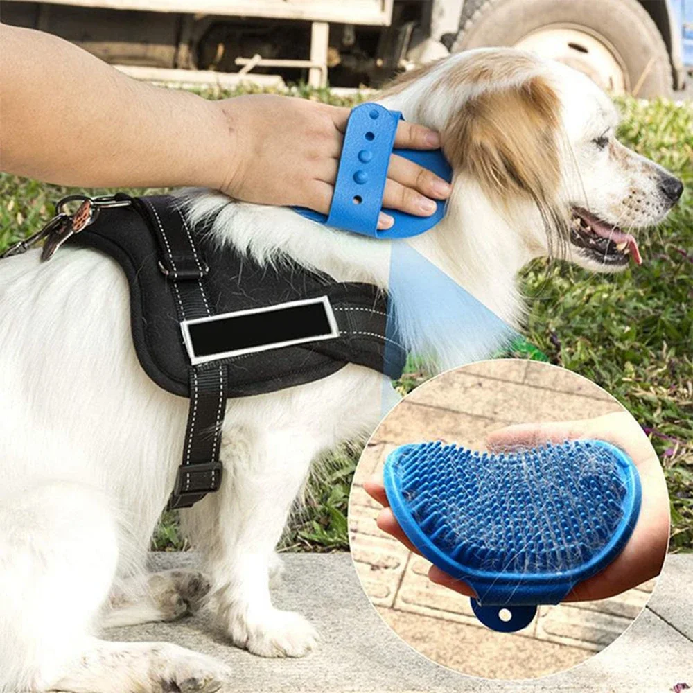 Cepillo de baño para perros y gatos, peine, guante de goma, cepillo de masaje para el cuidado del pelo, guantes de limpieza para perros y gatos, guante de lavado para mascotas - imagen 3