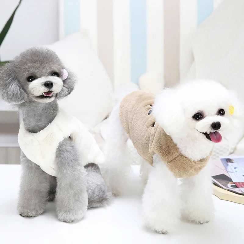Pet Teddy Bear Legs Plush Coat Autumn/winter Dog Parkas Plush Clothing Compared To Teddy Bear Autumn/winter Vest Puppy Clothes - imagen 2