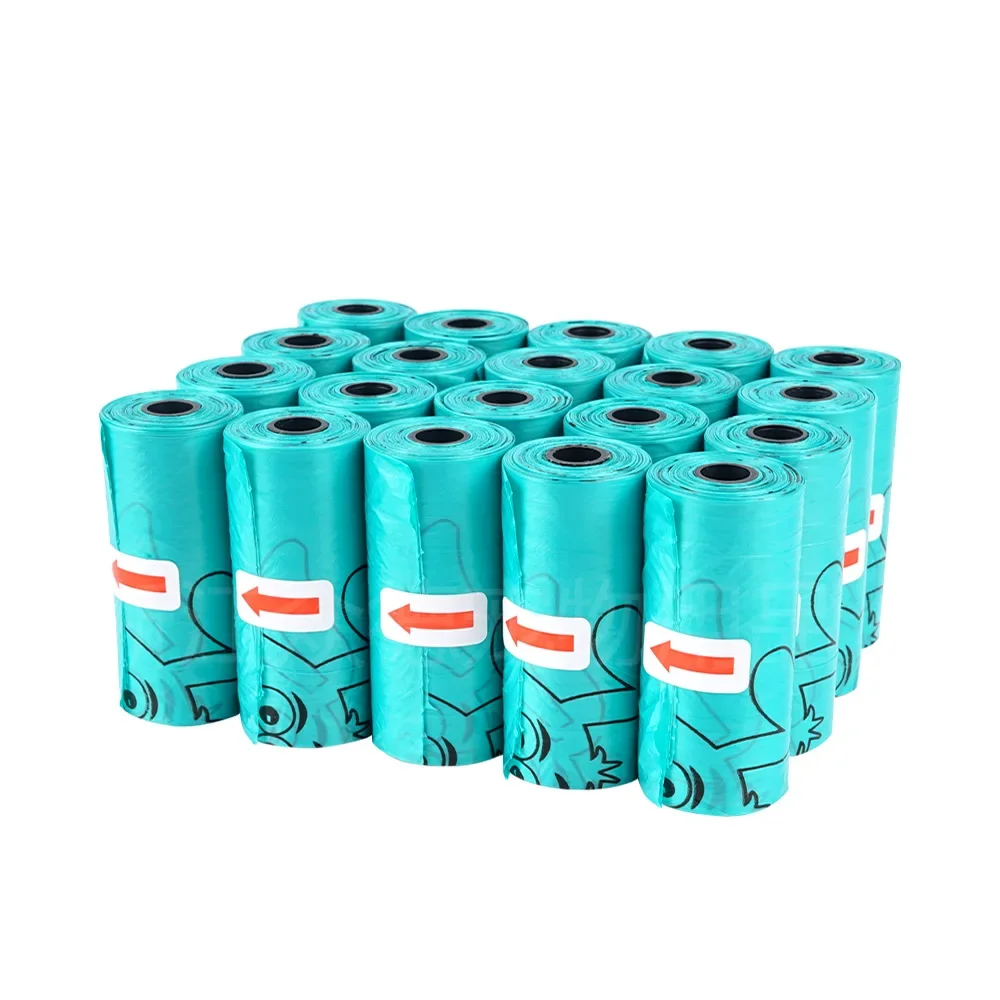 Bolsa de basura biodegradable para mascotas, bolsas para excrementos de perros, Biobase a granel, bolsa para caca perfumada, bolsas de basura para gatos degradables, dispensador de excrementos de perros, regalos