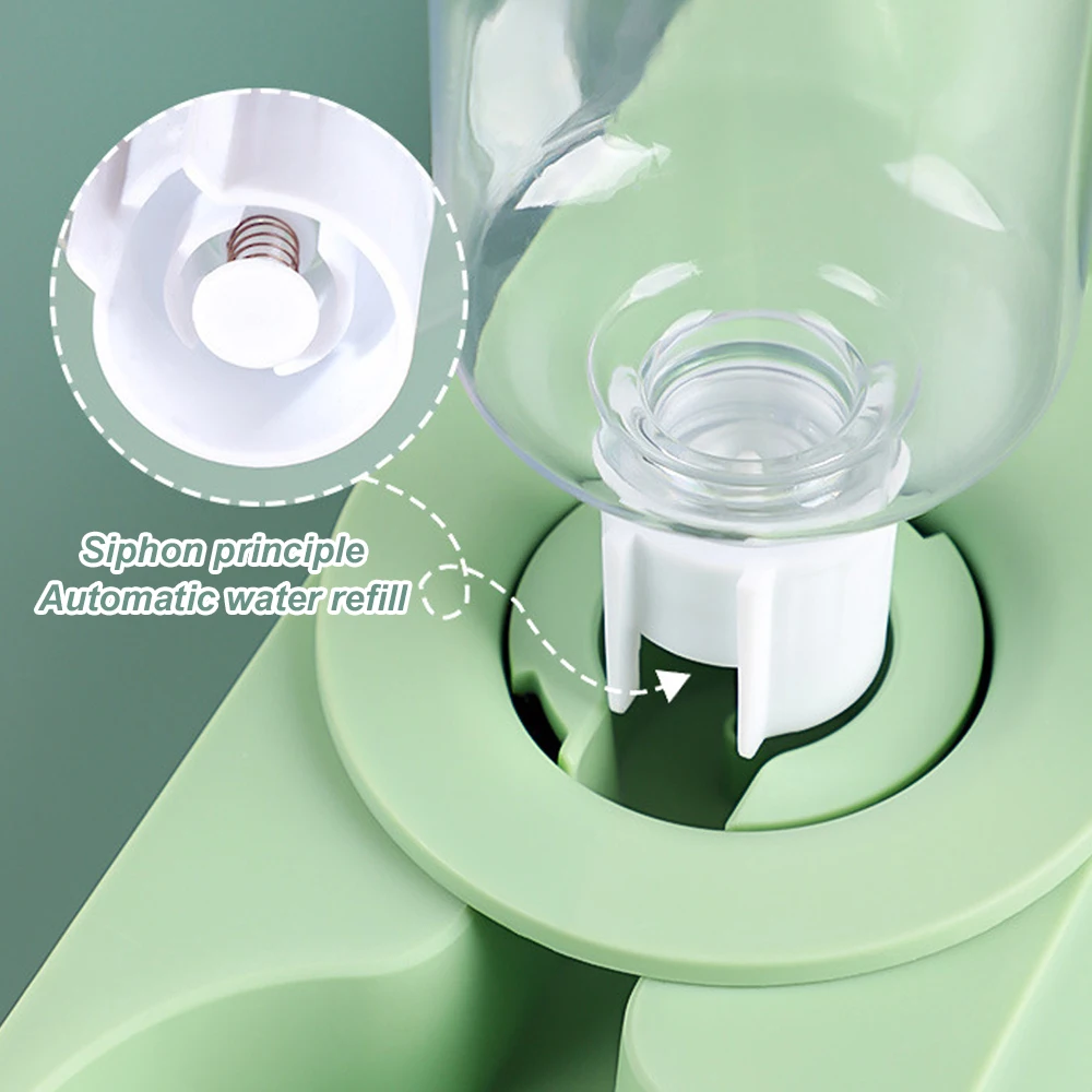 Pet Rabbit Chinchilla Guinea Pig Food Bowl Auto Feeder All-in-One Splice Food Bowl Drinking Fountain Raised Standing Dish Bowl - imagen 5