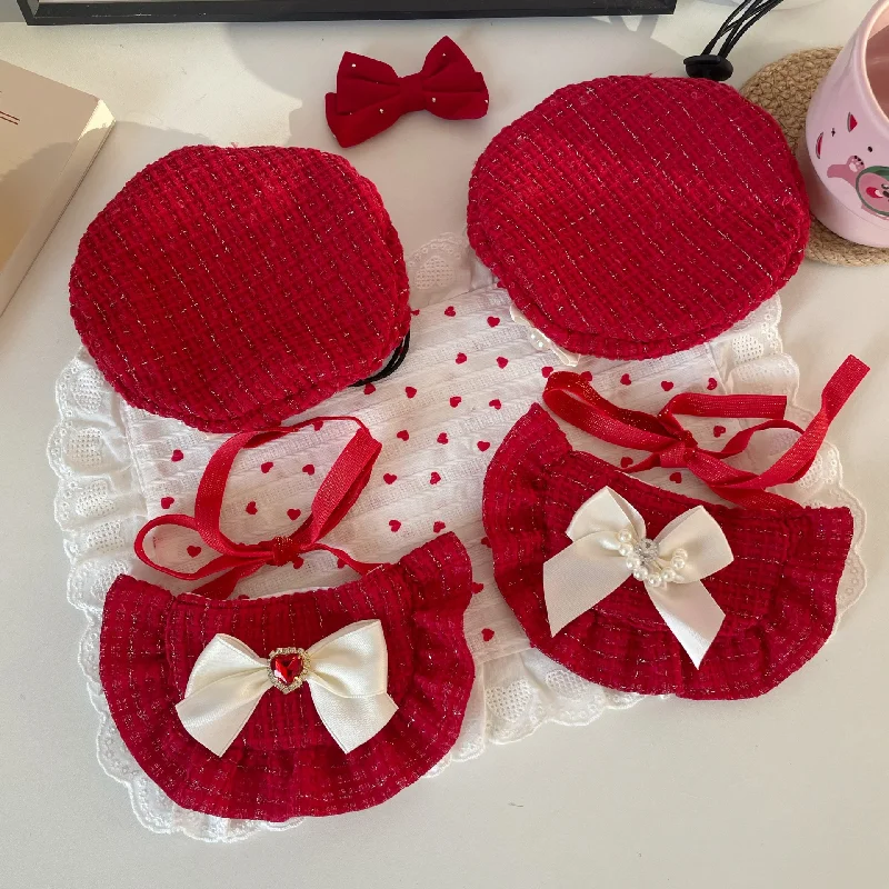 Disfraz festivo con lazo y gorro para gatos y perros pequeños - imagen 4