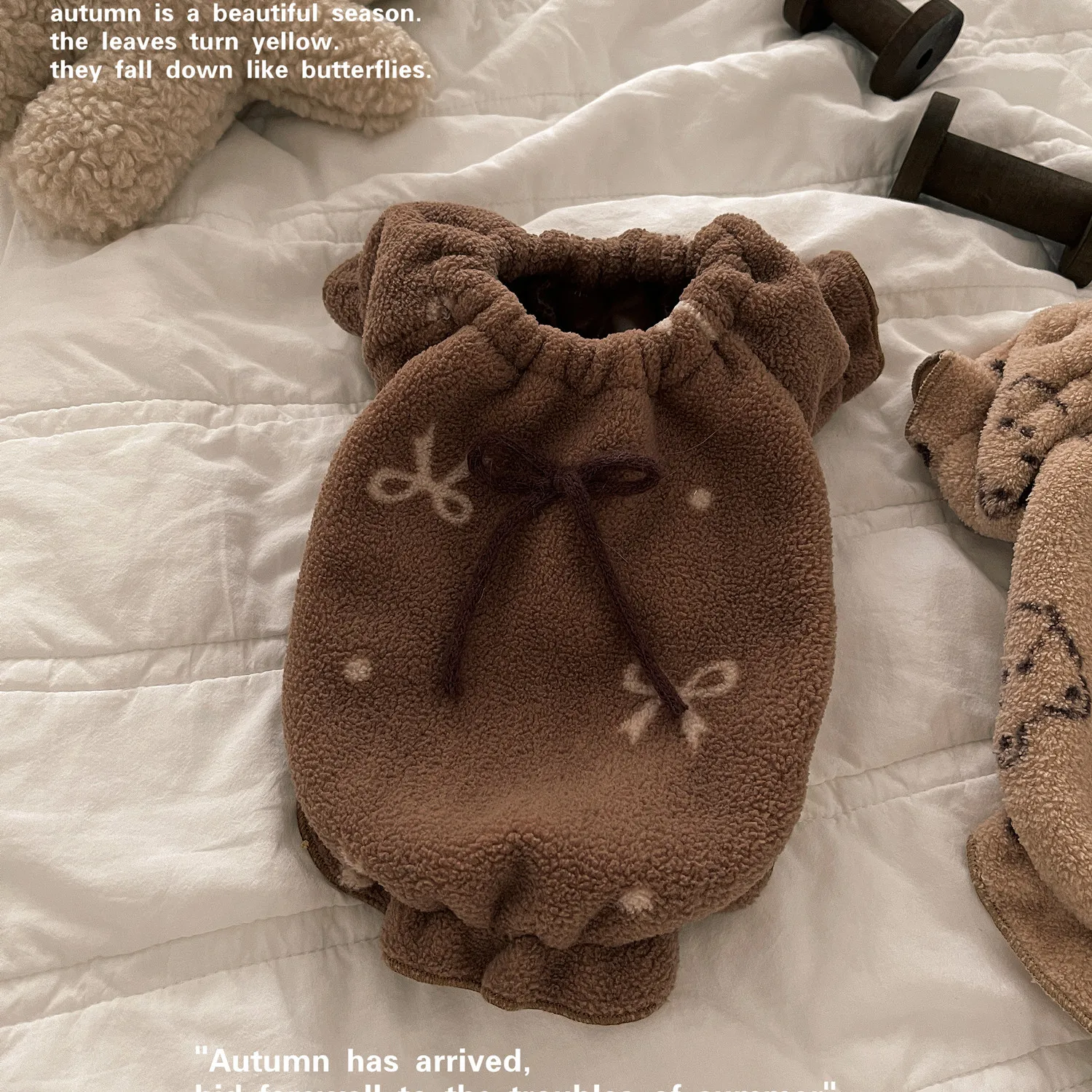 Chaleco de felpa de otoño/invierno para mascotas, ropa de casa cálida de felpa de doble cara para gatos, ropa de dormir de peluche para perros pequeños - imagen 2